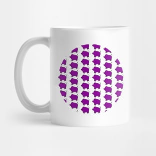 Purple Pig Pattern Mug